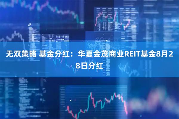 无双策略 基金分红：华夏金茂商业REIT基金8月28日分红