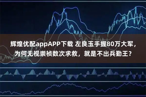 辉煌优配appAPP下载 左良玉手握80万大军，为何无视崇祯数次求救，就是不出兵勤王？