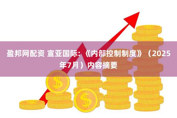 盈邦网配资 宣亚国际: 《内部控制制度》（2025年7月）内容摘要