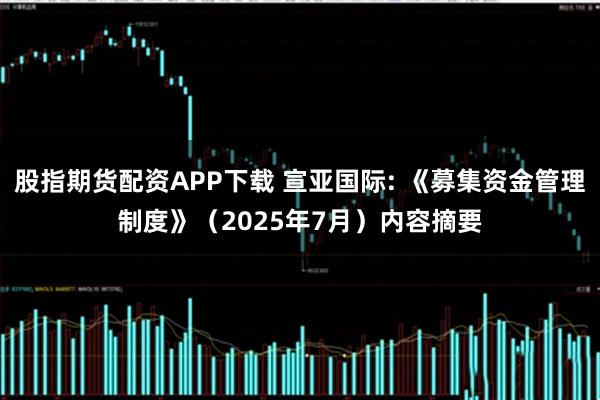 股指期货配资APP下载 宣亚国际: 《募集资金管理制度》（2025年7月）内容摘要